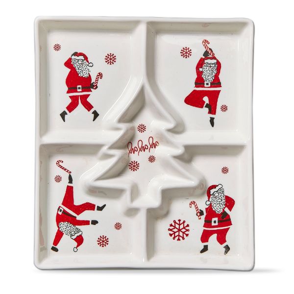 Dancing Santa Divided Dish - touchGOODS