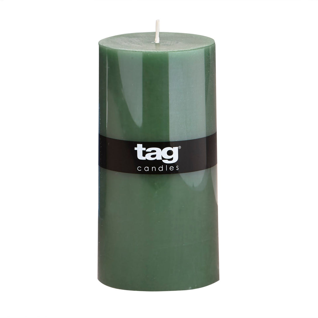 Hunter Green Pillar Candle 3x6 - touchGOODS