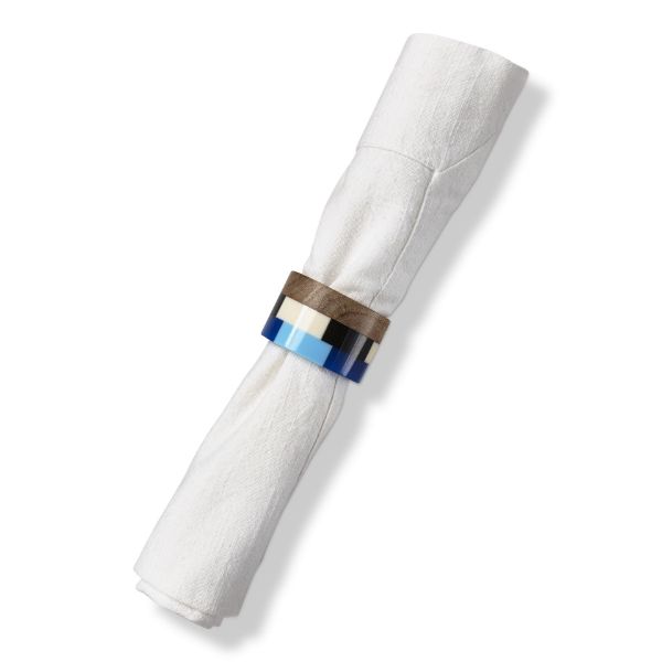 Mosaic Napkin Ring - blue multi - touchGOODS