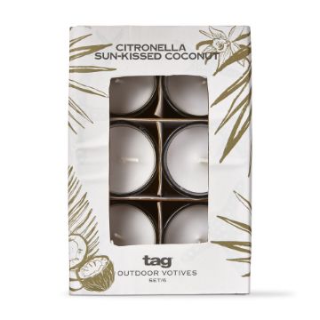 Citro Sunkissed Coconut Votives set of 6 - white - touchGOODS