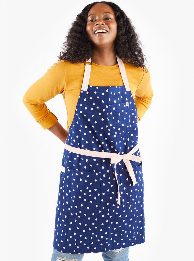 The Essential Apron - Navy Dots - touchGOODS