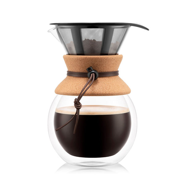 Pour Over Coffee Maker 8 cup, double wall, Cork - touchGOODS