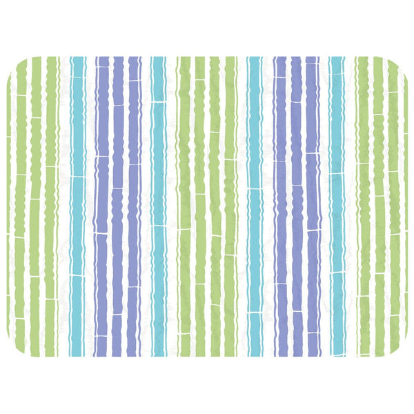 Bamboo Stripe Paper Placemats in Blue & Green - 12 Per Package - touchGOODS