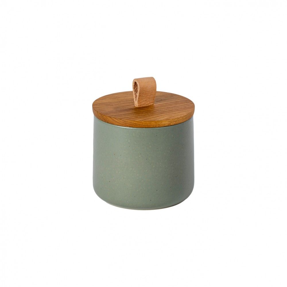 Pacifica Stoneware Canister with Oak Lid - touchGOODS