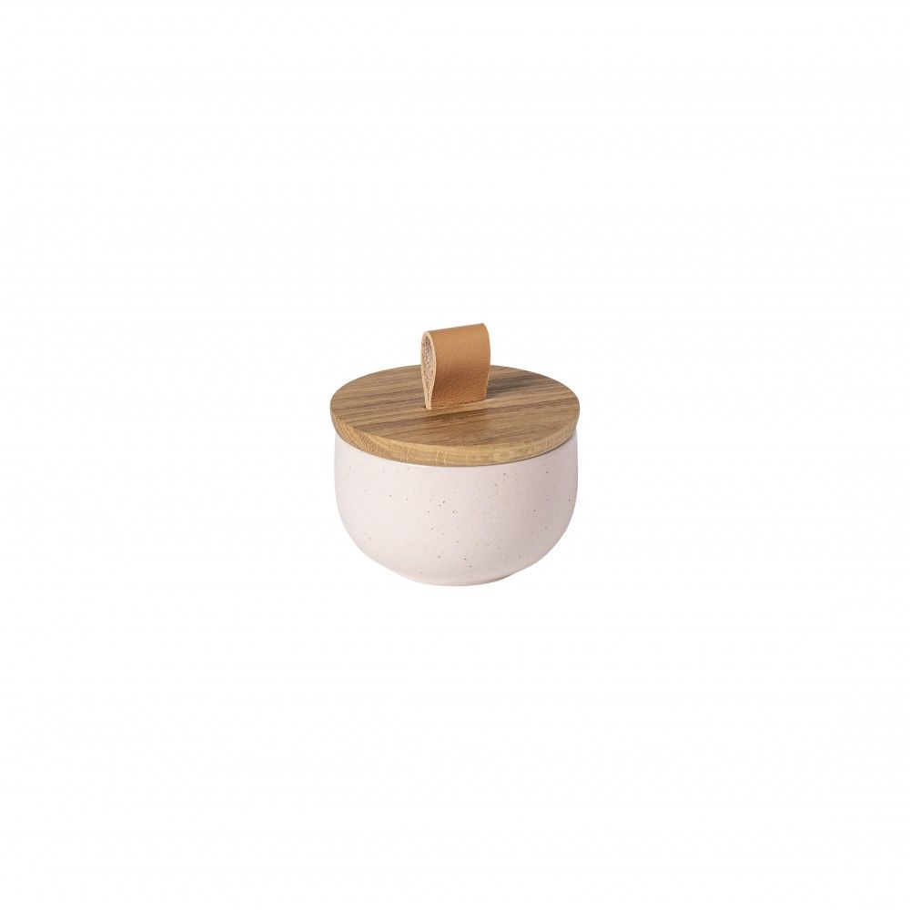 PACIFICA Salt Cellar W/ Wood  Lid 3.75'' - touchGOODS