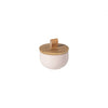 PACIFICA Salt Cellar W/ Wood  Lid 3.75'' - touchGOODS