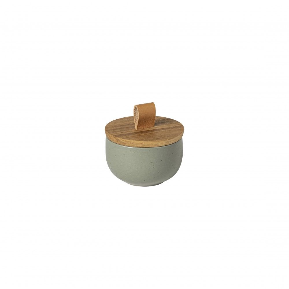 PACIFICA Salt Cellar W/ Wood  Lid 3.75'' - touchGOODS