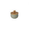 PACIFICA Salt Cellar W/ Wood  Lid 3.75'' - touchGOODS