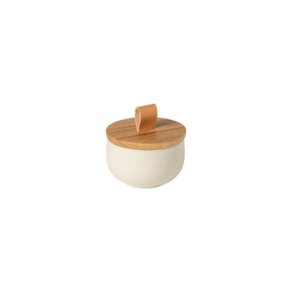 PACIFICA Salt Cellar W/ Wood  Lid 3.75'' - touchGOODS