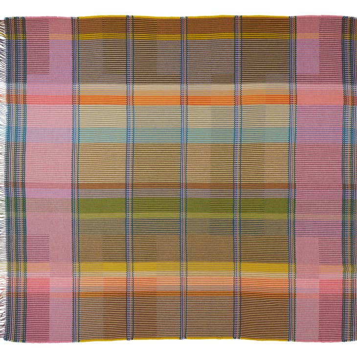 Hambling Large -Merino Lambswool Pinstripe Throw/Blanket - touchGOODS