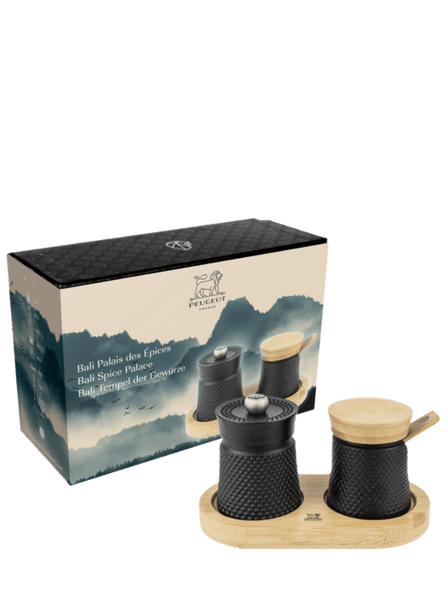 Bali Cast-Iron Pepper Mill and Salt Cellar Gift Box - touchGOODS