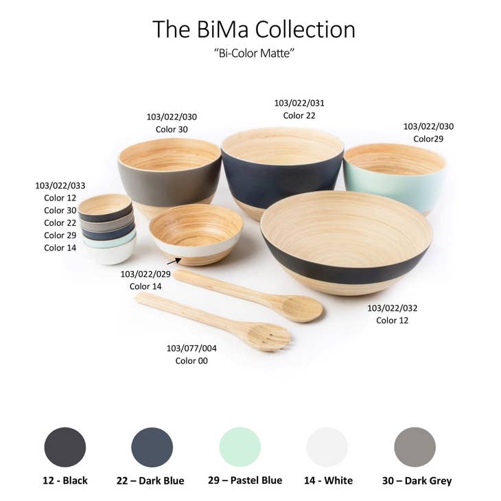 Medium Shallow Matte Bamboo Bowl - touchGOODS