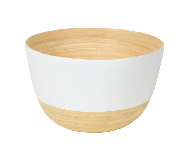 Large Tall Matte Bamboo Serving Bowl - touchGOODS