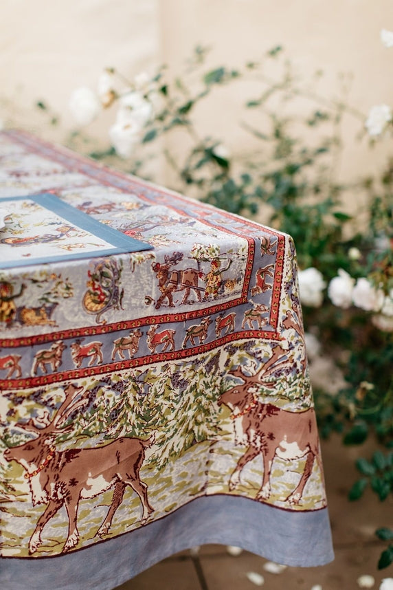 Renne Grey/Blue Tablecloths - touchGOODS