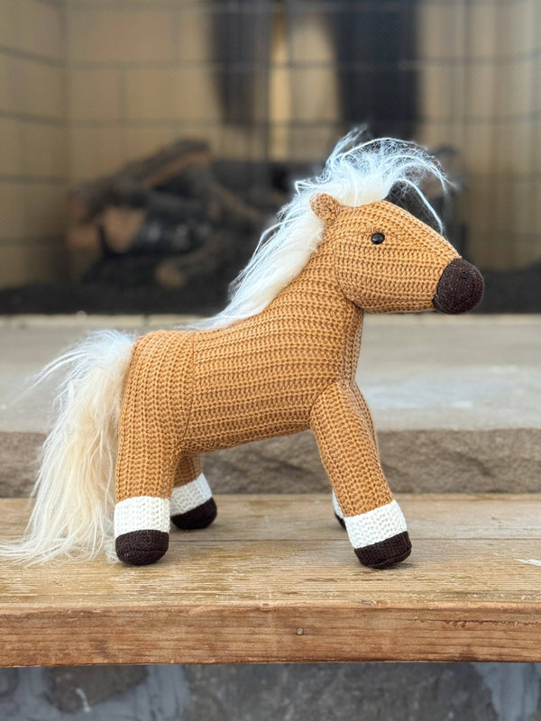 Palomino Handknit Hope Horsie