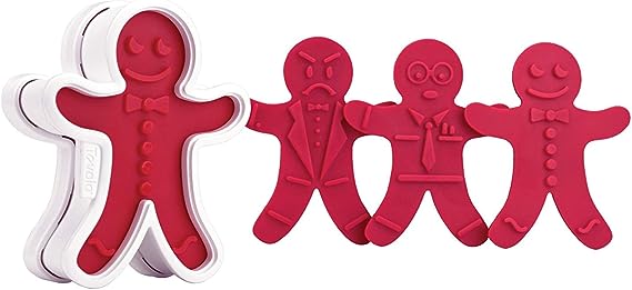 Ginger Boy Cookie Stamps with Cutter Set of 6 - touchGOODS