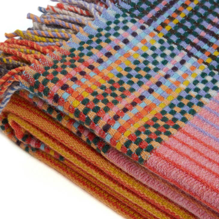 Hambling Large -Merino Lambswool Pinstripe Throw/Blanket - touchGOODS