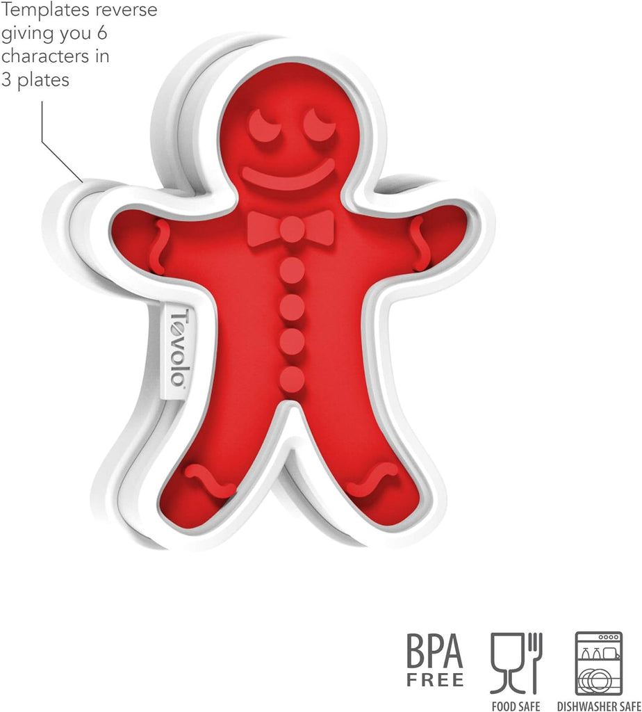 Ginger Boy Cookie Stamps with Cutter Set of 6 - touchGOODS