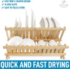 Foldable Bamboo Dish Drying Rack - 2-Tier - touchGOODS