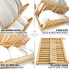 Foldable Bamboo Dish Drying Rack - 2-Tier - touchGOODS