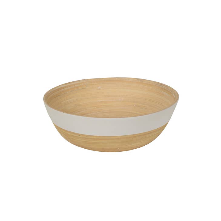 Medium Shallow Matte Bamboo Bowl - touchGOODS