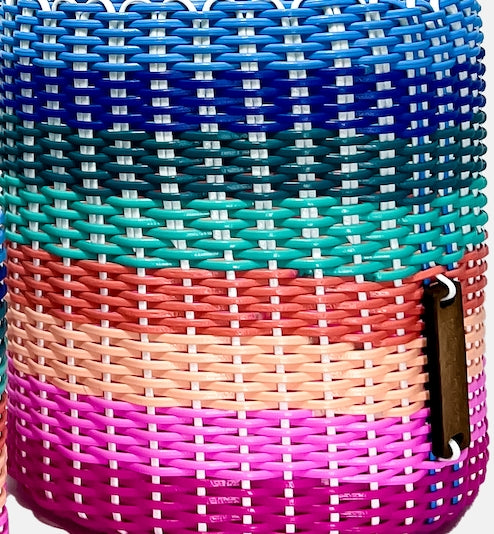 Boxi Cylindrical Containers - Set of 3 - Multi Color Striped - touchGOODS