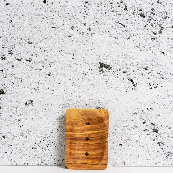 Olive Wood Soap Holder - Draining Holes - touchGOODS
