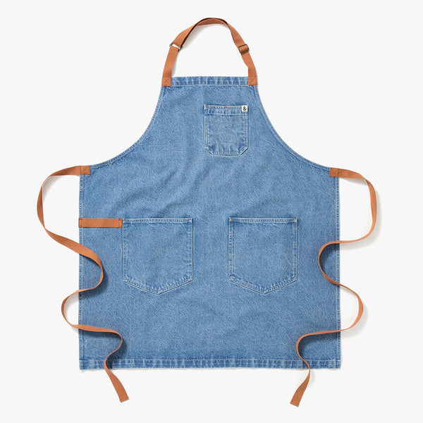 The Essential Apron - Cedar Blue Denim - touchGOODS
