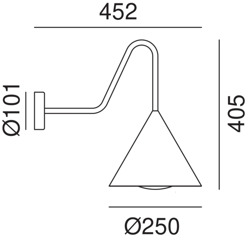 CONE Outdoor Wall Light 286.17.OOB - touchGOODS