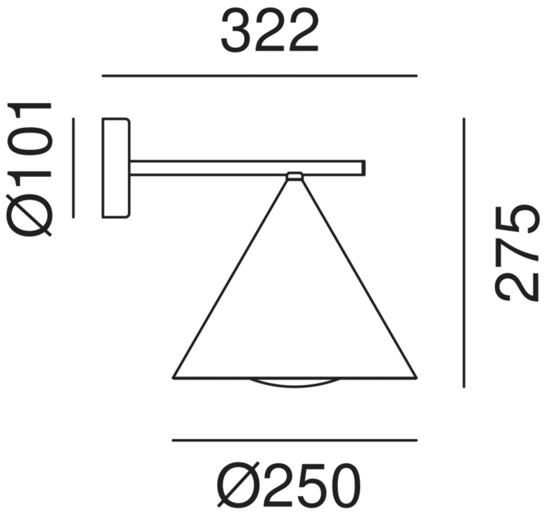 CONE Outdoor Wall Light 286.18.OOB - touchGOODS