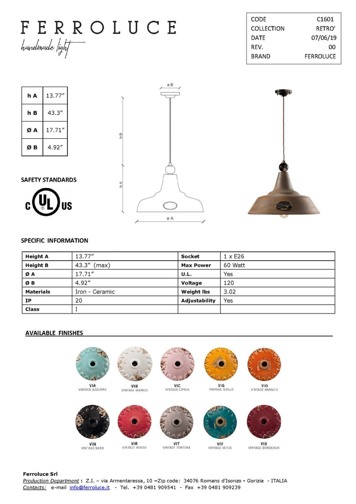 Grunge Pendant C1601 - touchGOODS