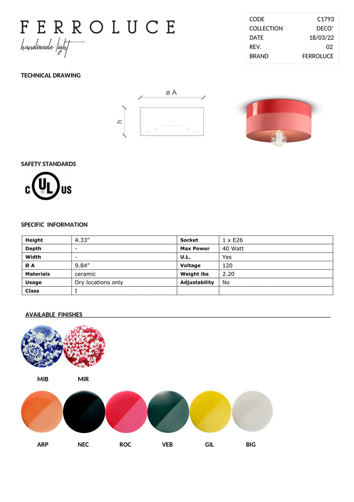 Pi Ceiling Light C1793 - touchGOODS