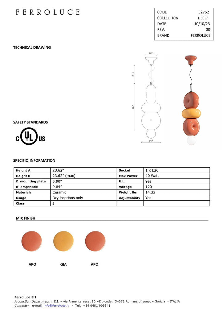 Bumbum Pendant Light C2752 - touchGOODS
