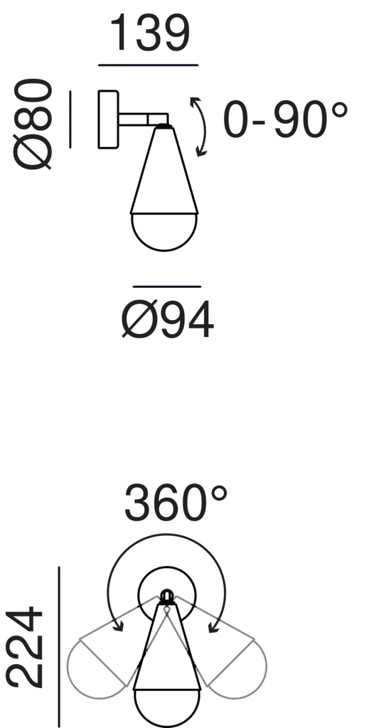 DEW Wall Light 289.05.FFT - touchGOODS