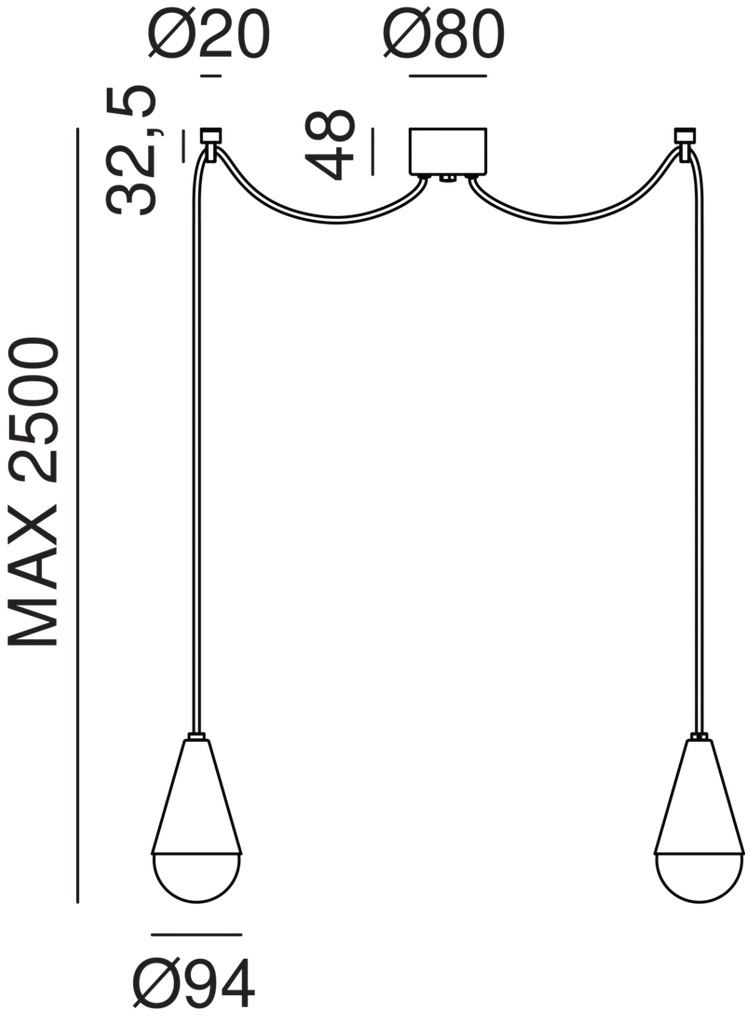 DEW Pendant Light 289.10.FFT - touchGOODS