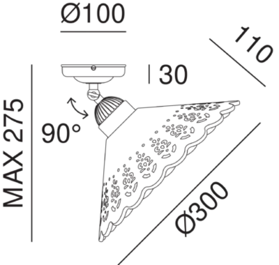 FIORI DI PIZZO Ceiling Light 065.02.OC - touchGOODS