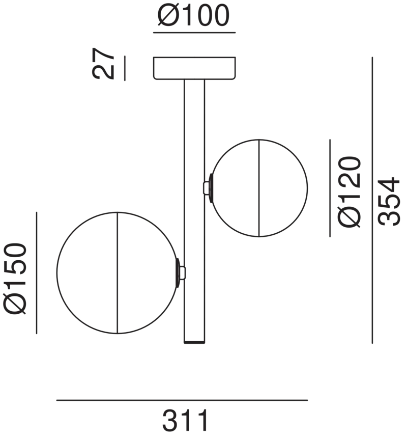 MOLECULE Ceiling Light 275.04 - touchGOODS