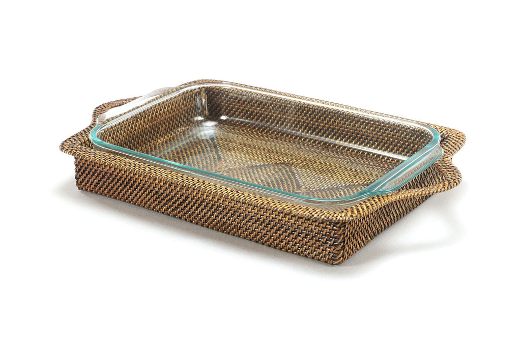 3 Qt Baker Rectangular Casserole Basket with Pyrex - touchGOODS