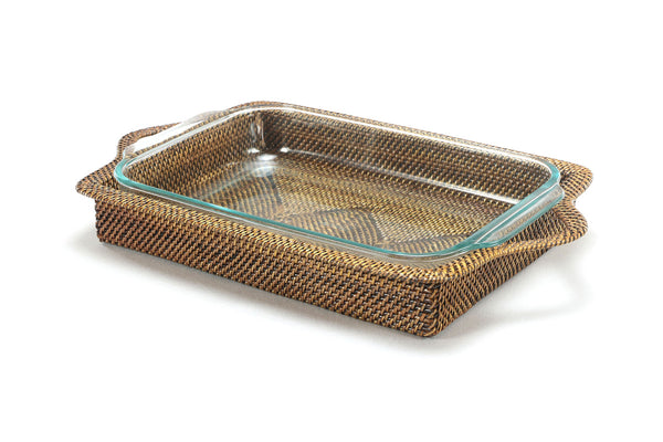 3 Qt Baker Rectangular Casserole Basket with Pyrex - touchGOODS