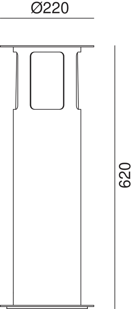 PORTO Outdoor Lamp Post 258.02.FF - touchGOODS