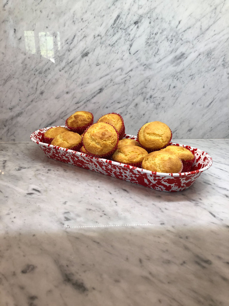 Red Swirl Oval Basket - touchGOODS