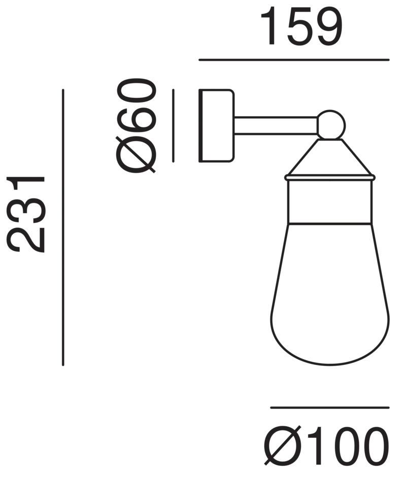 DROP Outdoor Wall Light 270.44.OOT - touchGOODS