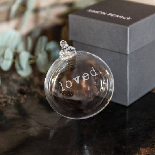 Engraved "Loved" Round Ornament - touchGOODS