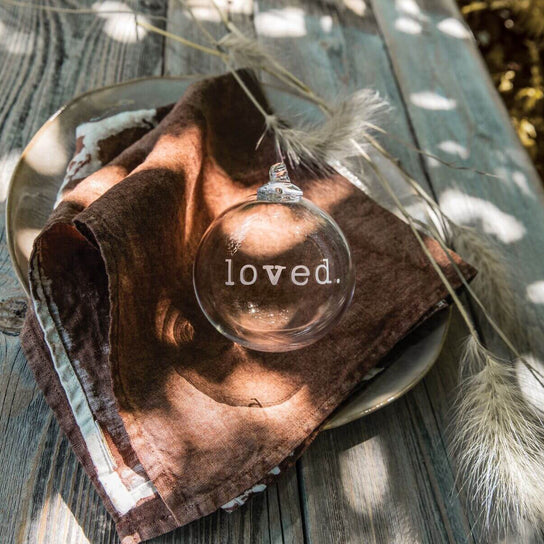 Engraved "Loved" Round Ornament - touchGOODS