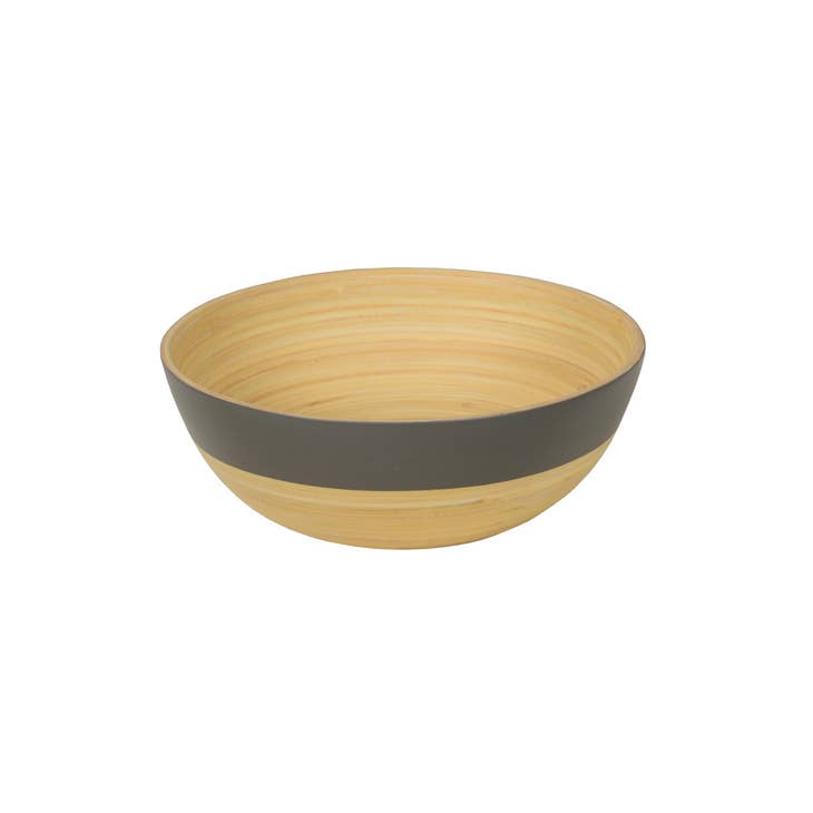 Medium Shallow Matte Bamboo Bowl - touchGOODS