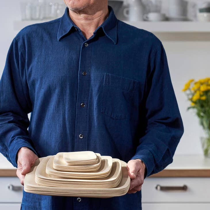 Disposable Bamboo Square Plates - touchGOODS