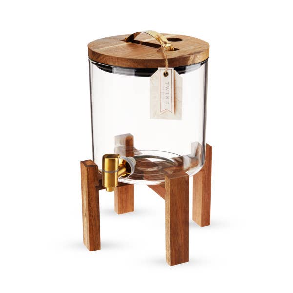 Modern Manor Wood & Glass Drink Dispenser - touchGOODS