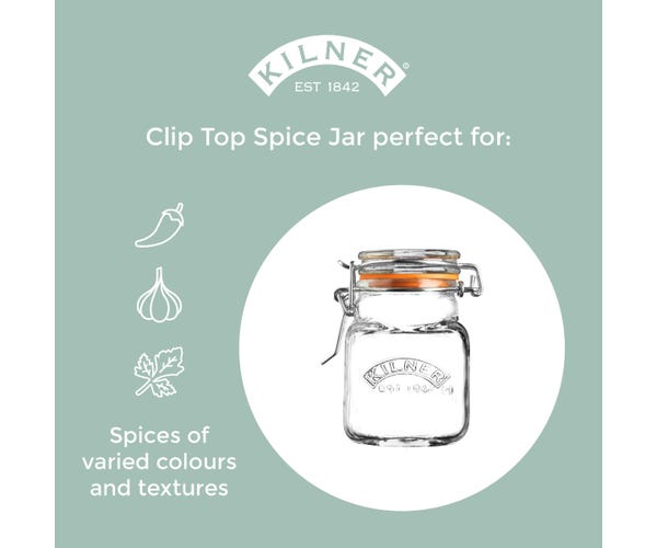 Clip Top Square Spice Jar 2.4 fl oz - touchGOODS