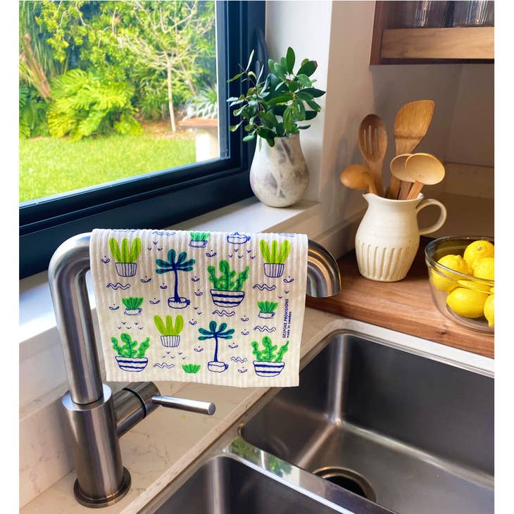 Potted Plants Swedish Dishcloth - touchGOODS