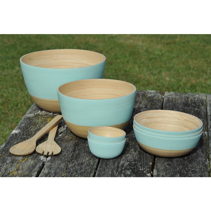 Medium Shallow Matte Bamboo Bowl - touchGOODS